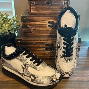 Stylish Black and White Ankle Boots